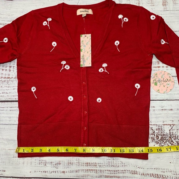 NEW Red Cherry Cardigan by Timeless London Size 6 - Picture 14 of 16